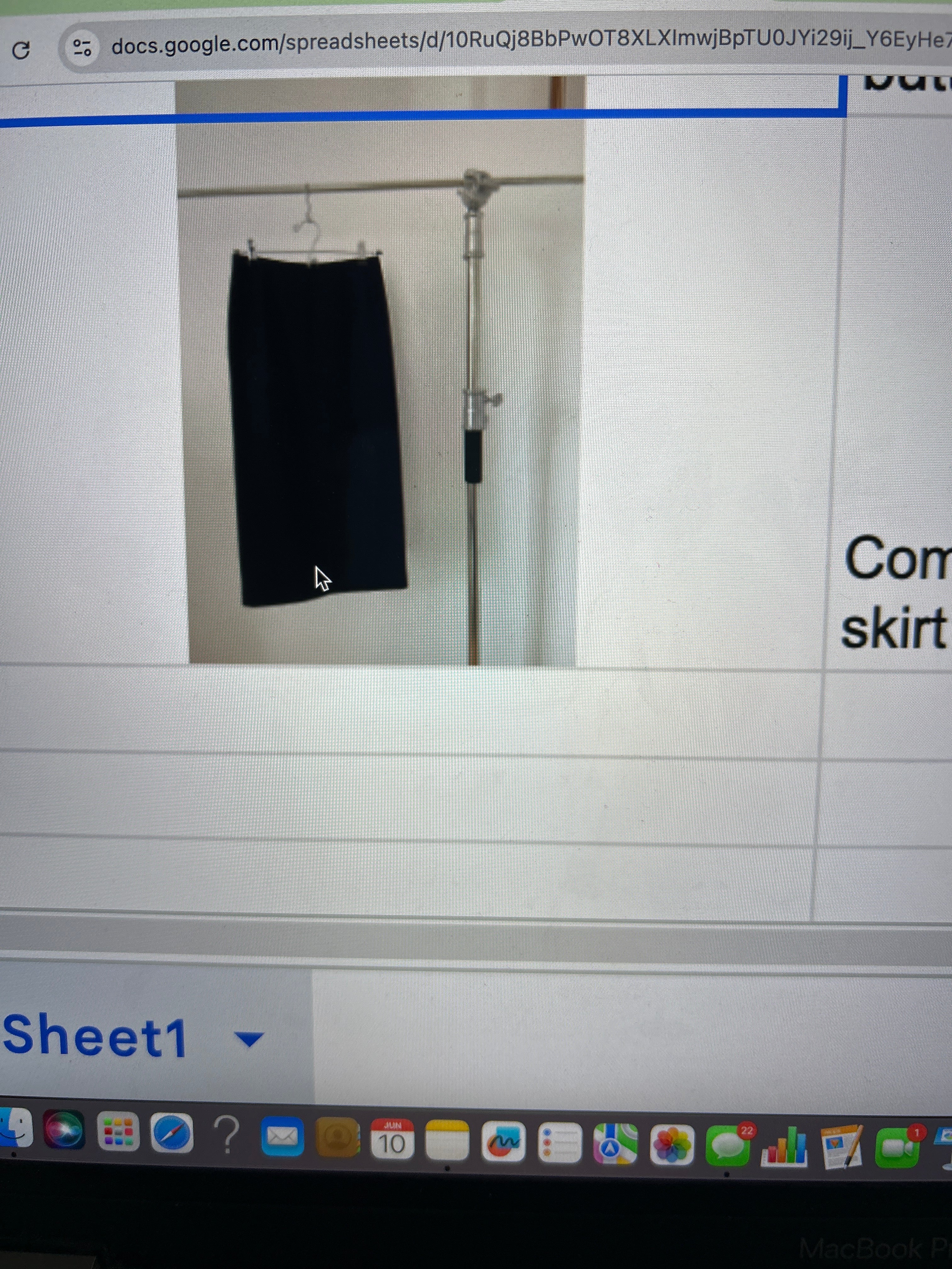 Comme Des Garçons Navy Pencil Skirt - Sonomama
