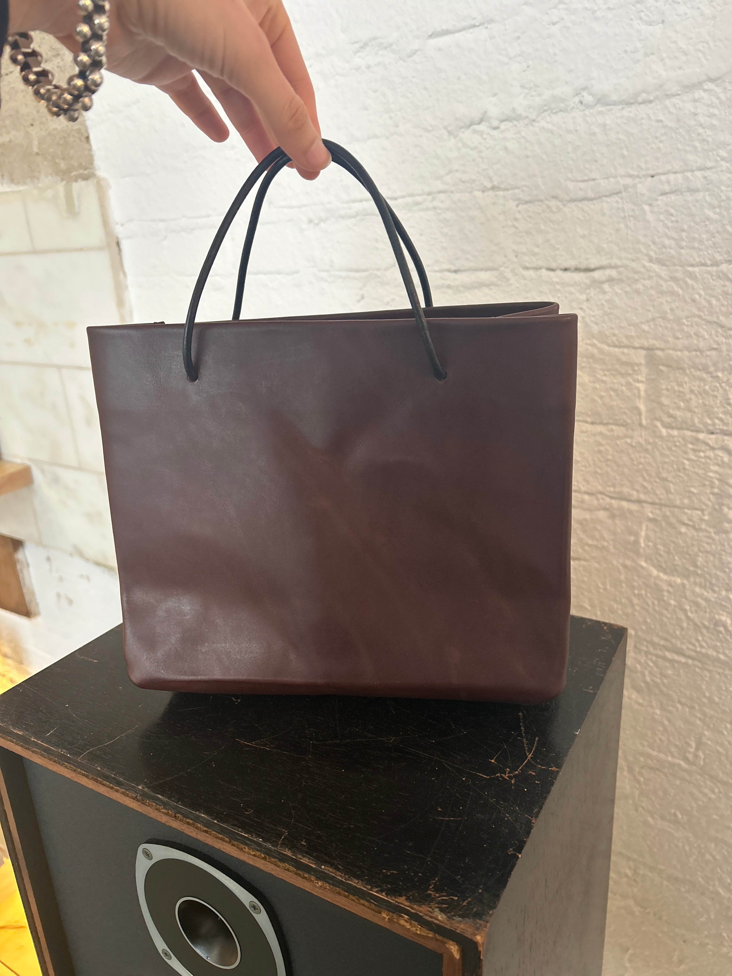 Mini Cabas Maroon Larfeuille