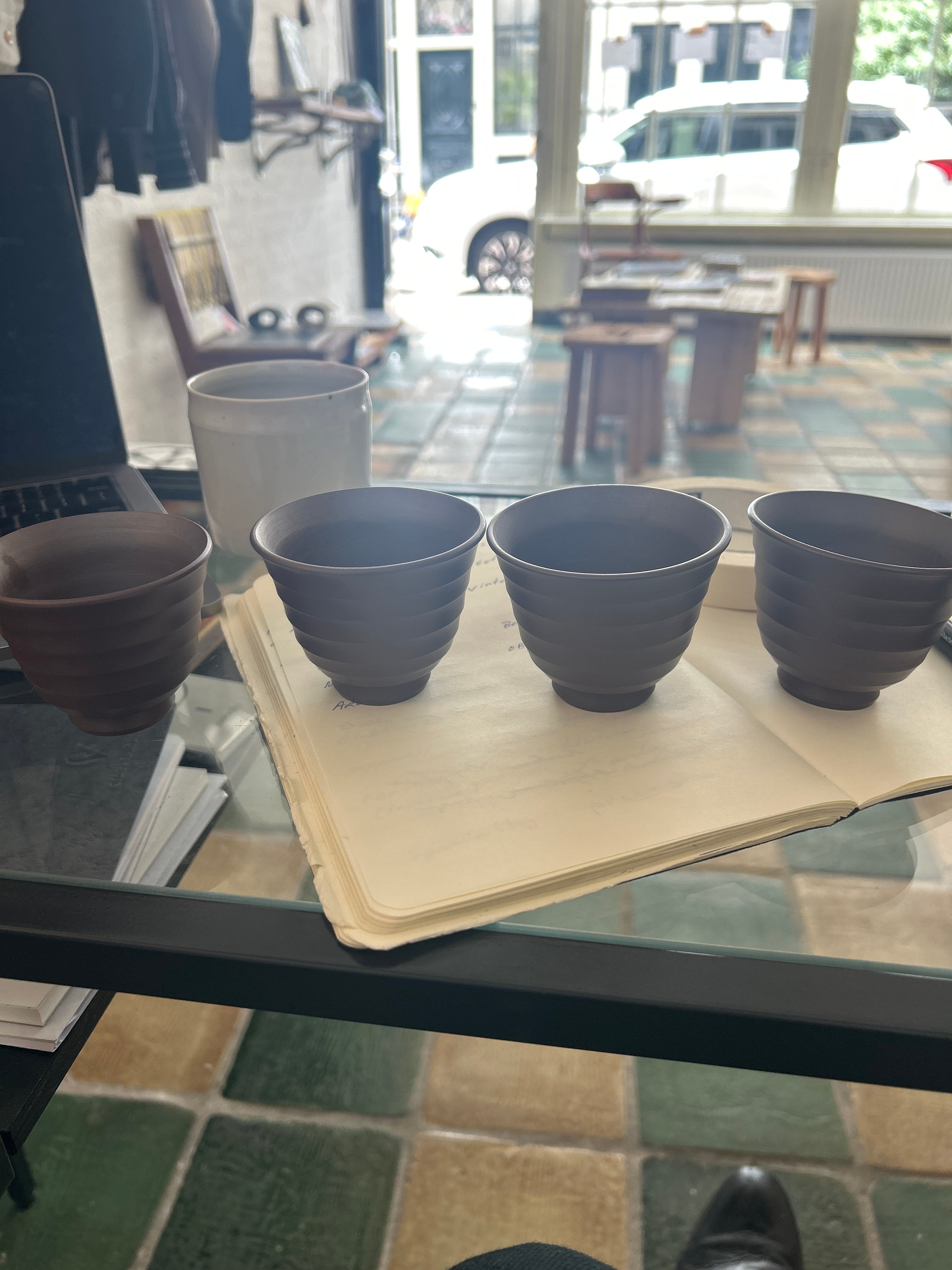 Antique Brown Cups Japan
