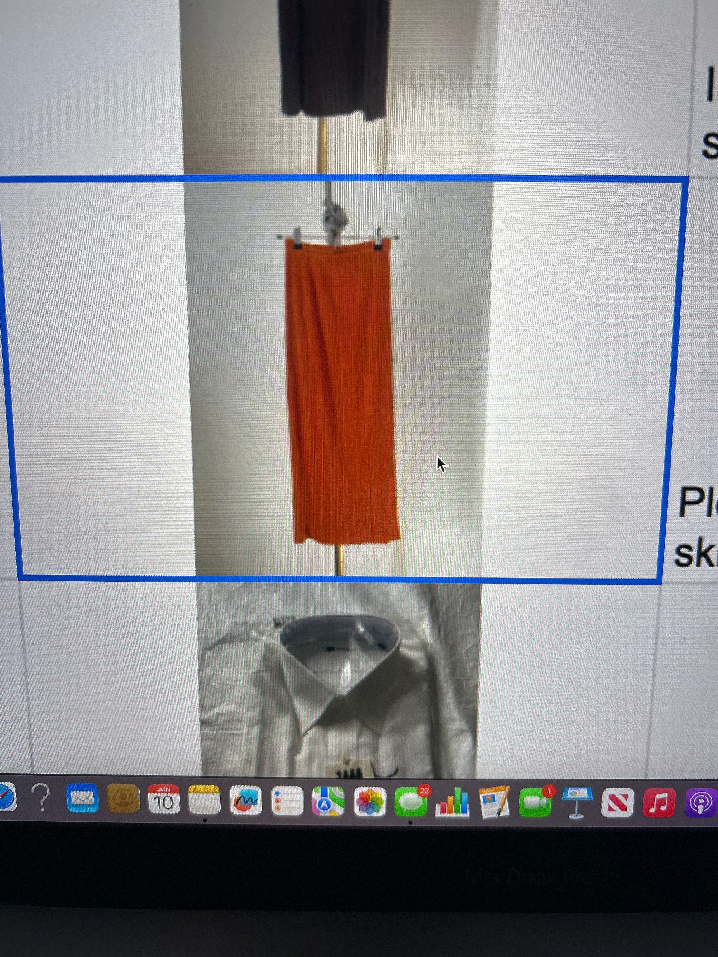 Issey Miyake Pleats Please Orange Skirt with Mesh Detail - Sonomama